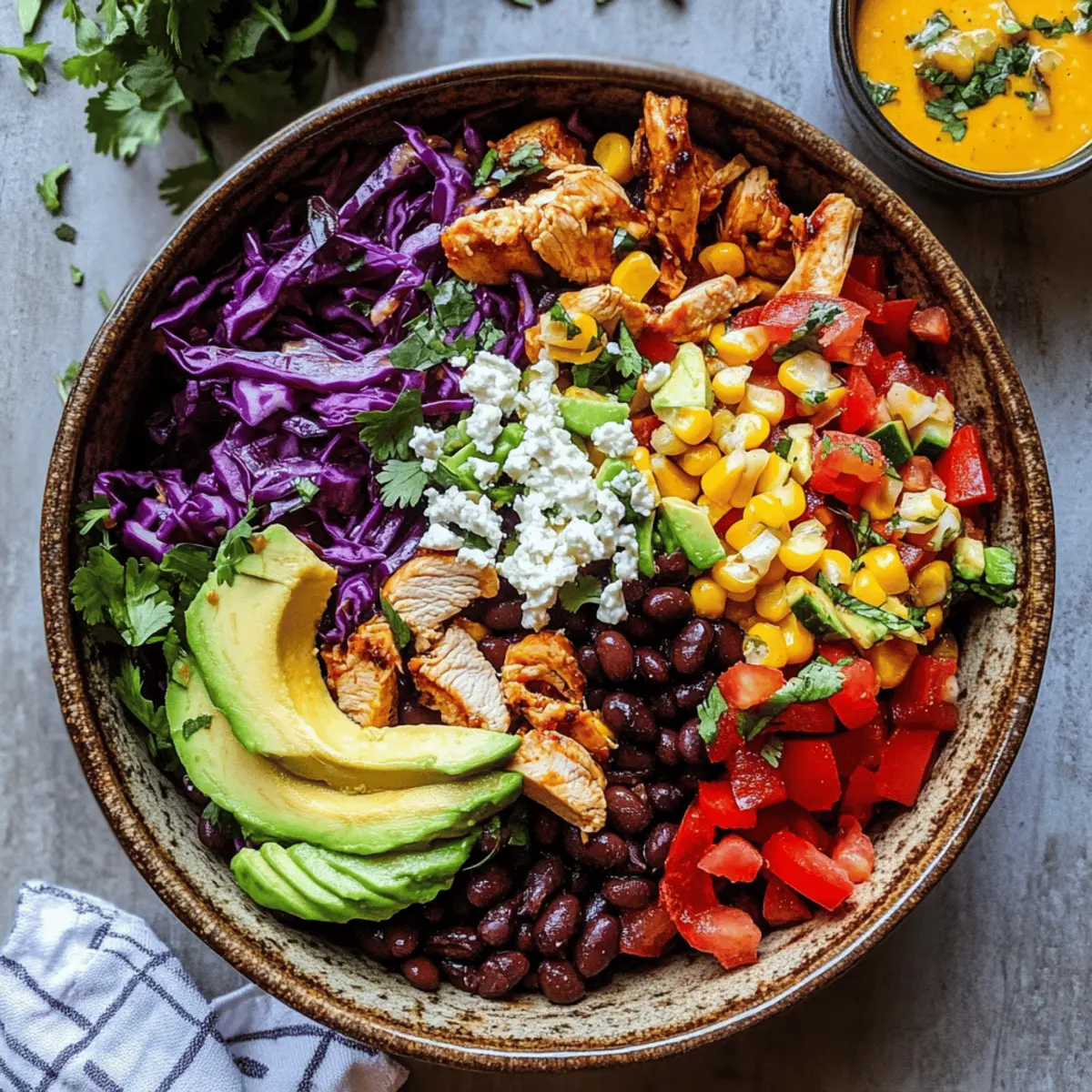 Chipotle Hähnchen gehackter Salat für gesunde Genussmomente