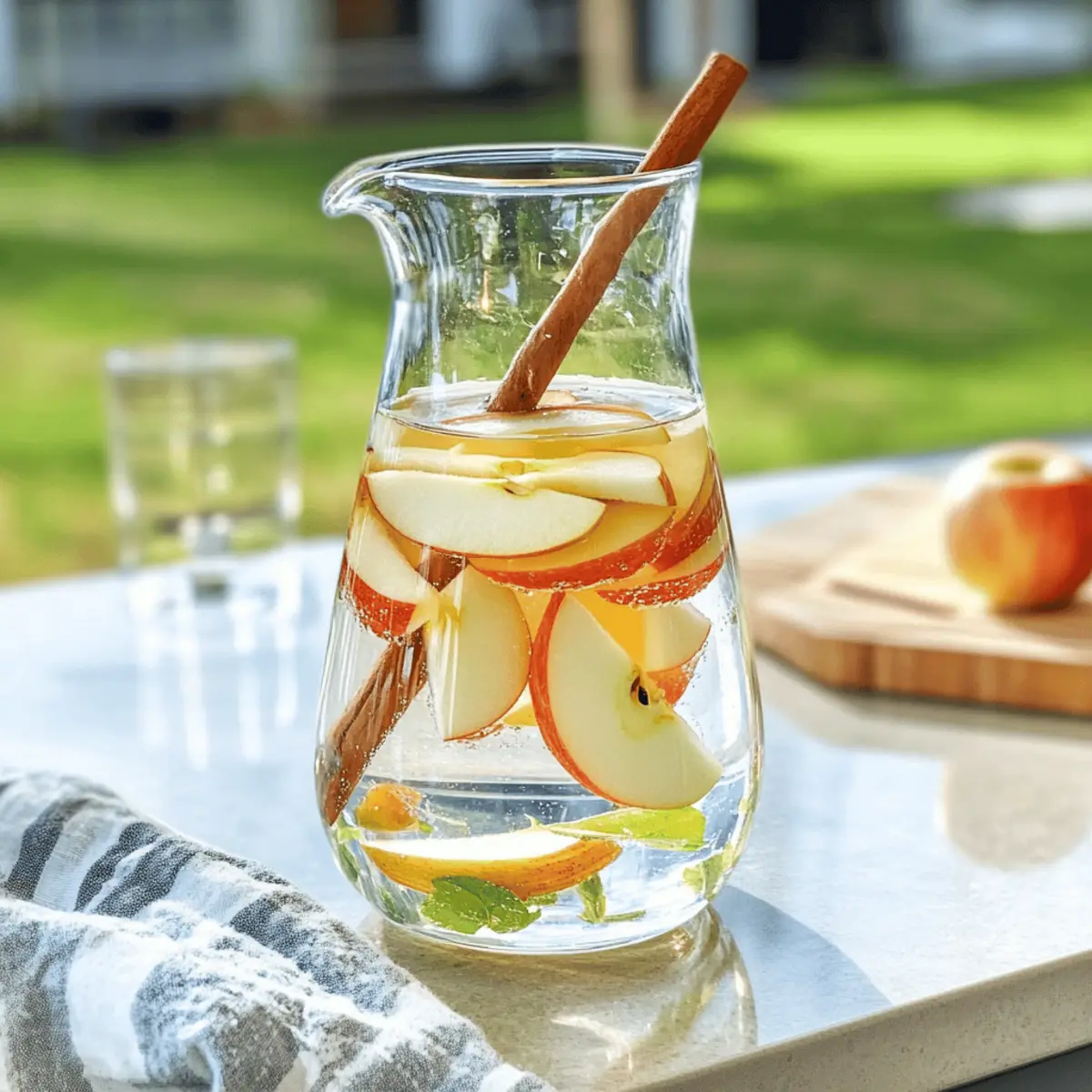 Erfrischendes Apfel-Zimt-Wasser für dein Detox