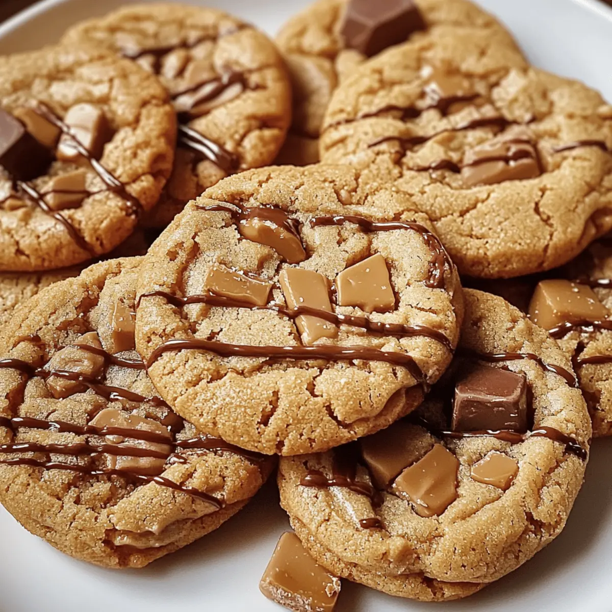 Snickers Erdnussbutter Kekse selbst gemacht