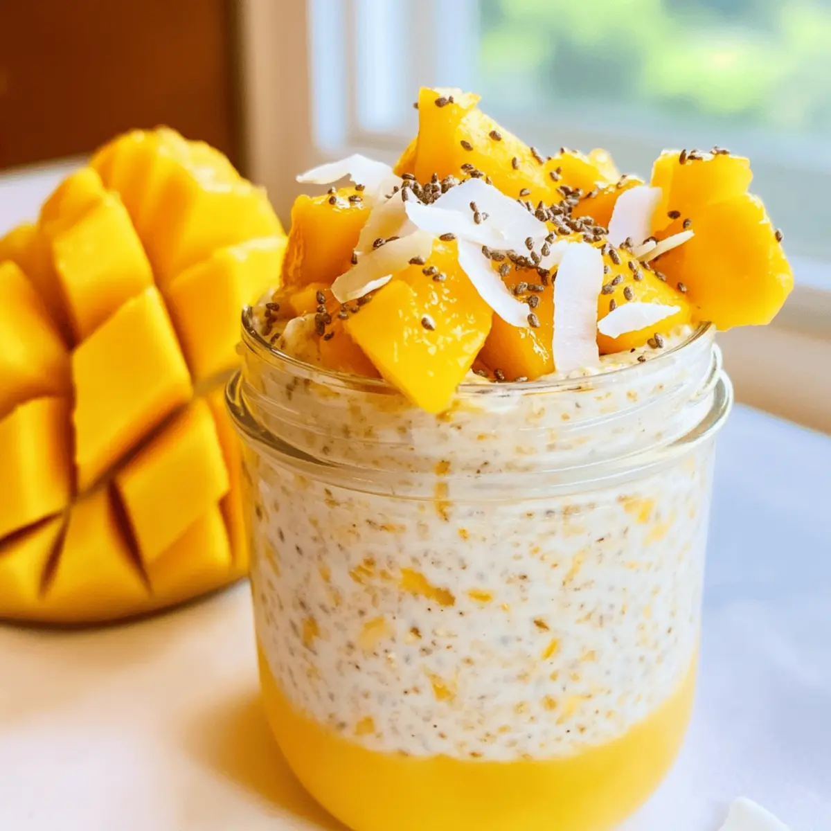 Mango-Kokos-Nachtisch-Haferflocken für den perfekten Start