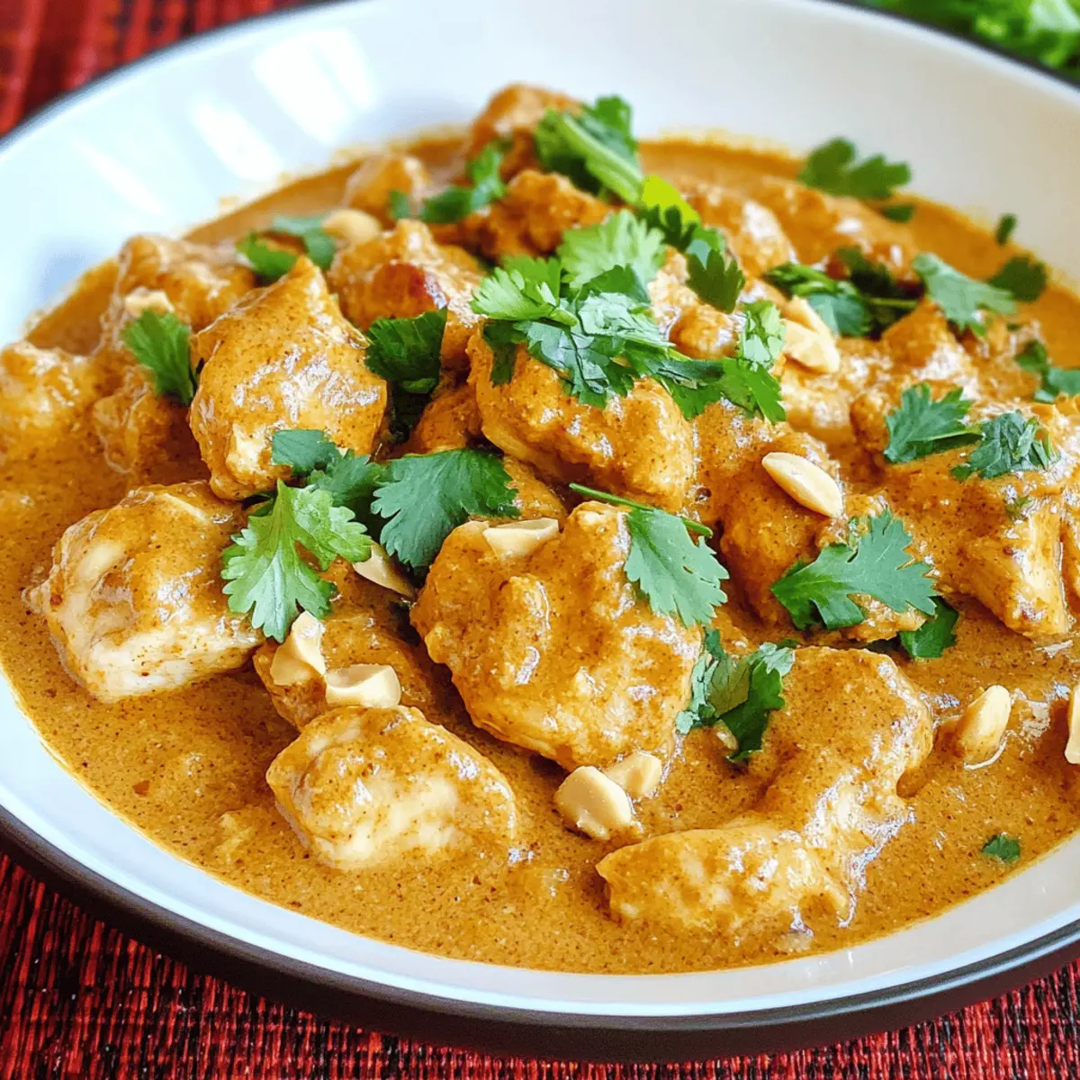 Thailändisches Erdnuss-Hühnchen in 30 Minuten