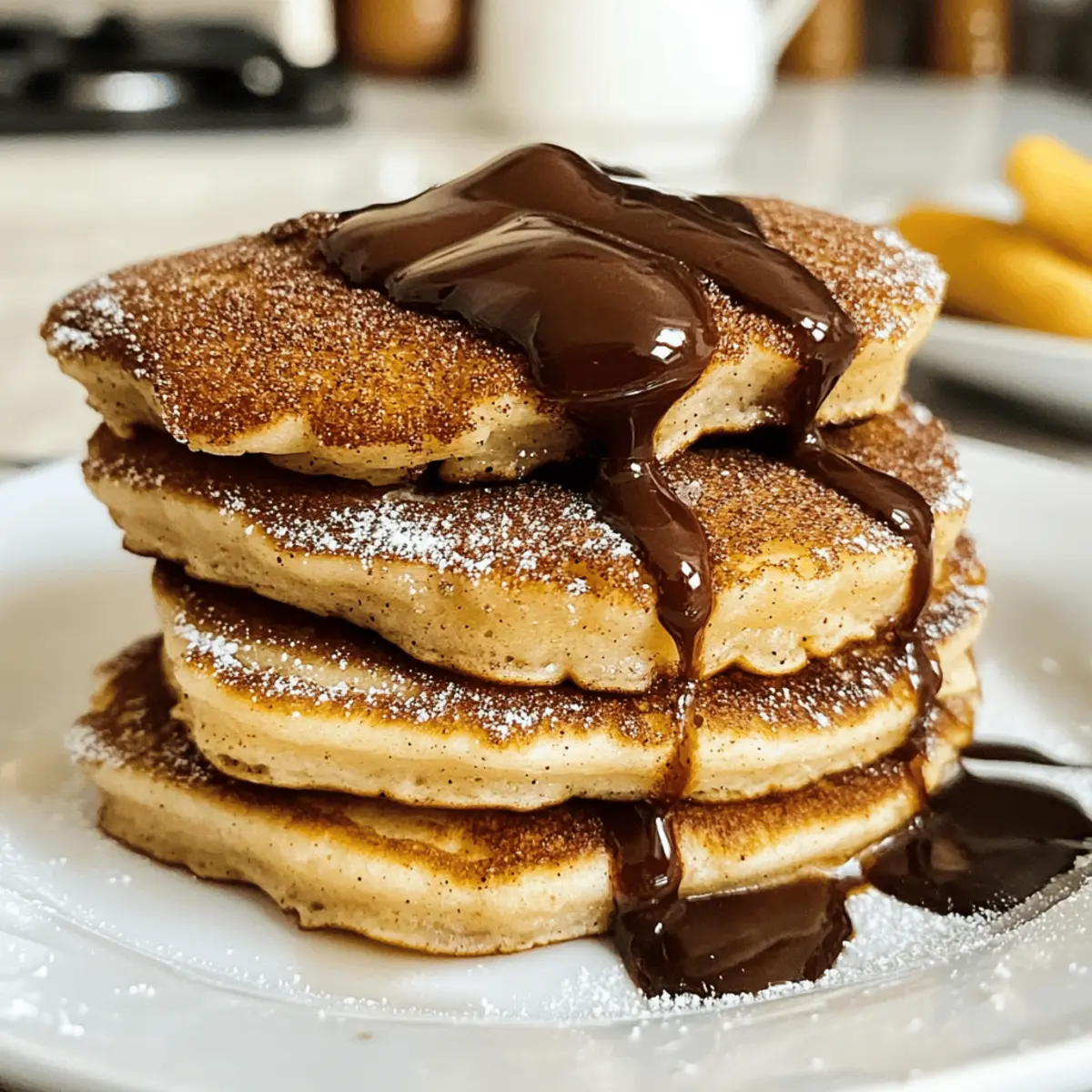 Fluffige Churro-Pfannkuchen mit Zimt-Zucker