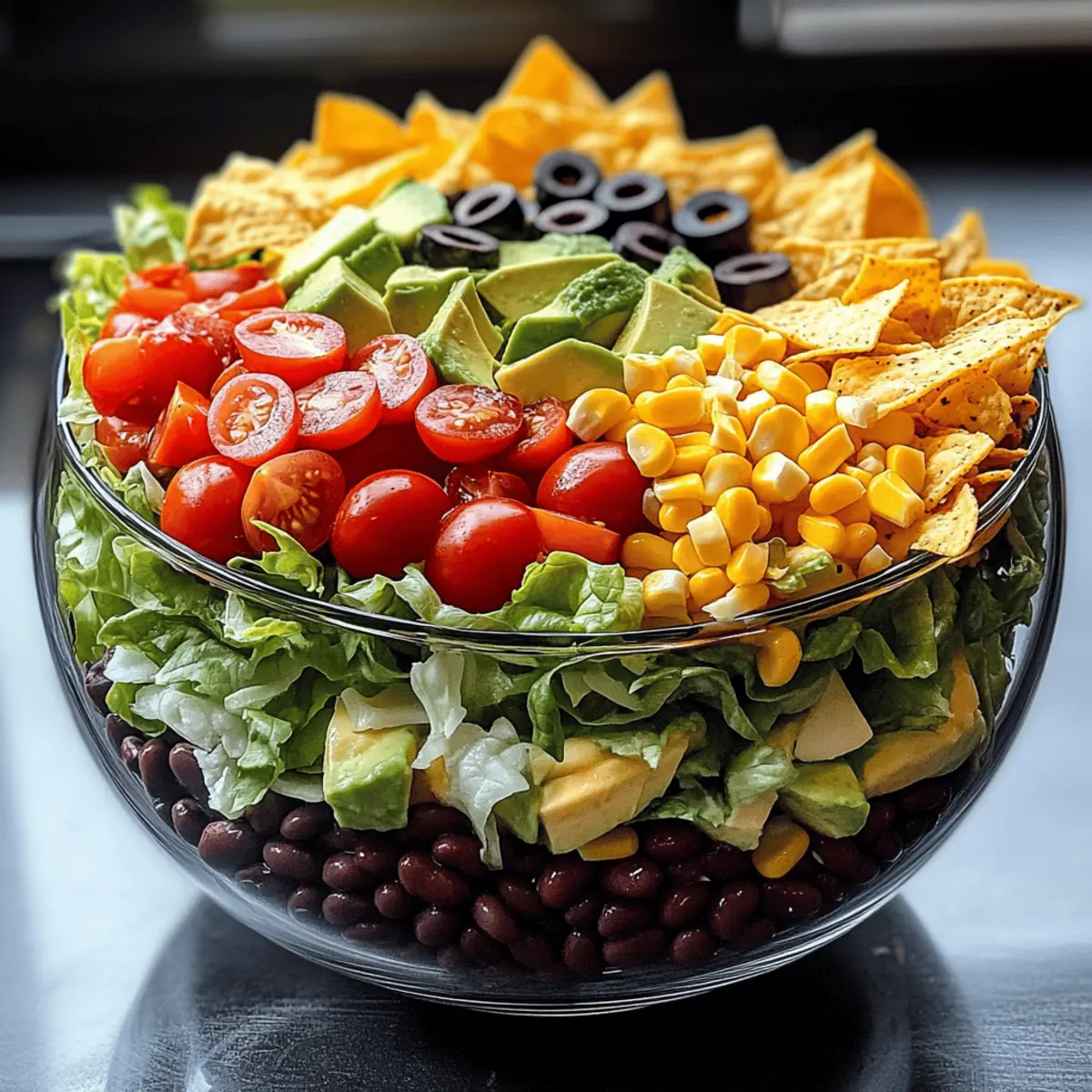 Sieben-Schichten-Taco-Salat: Farbenspiel auf dem Teller