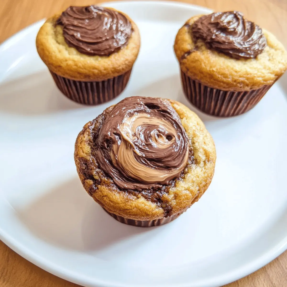 Nutella-Schnecken-Muffins mit weichem Kern