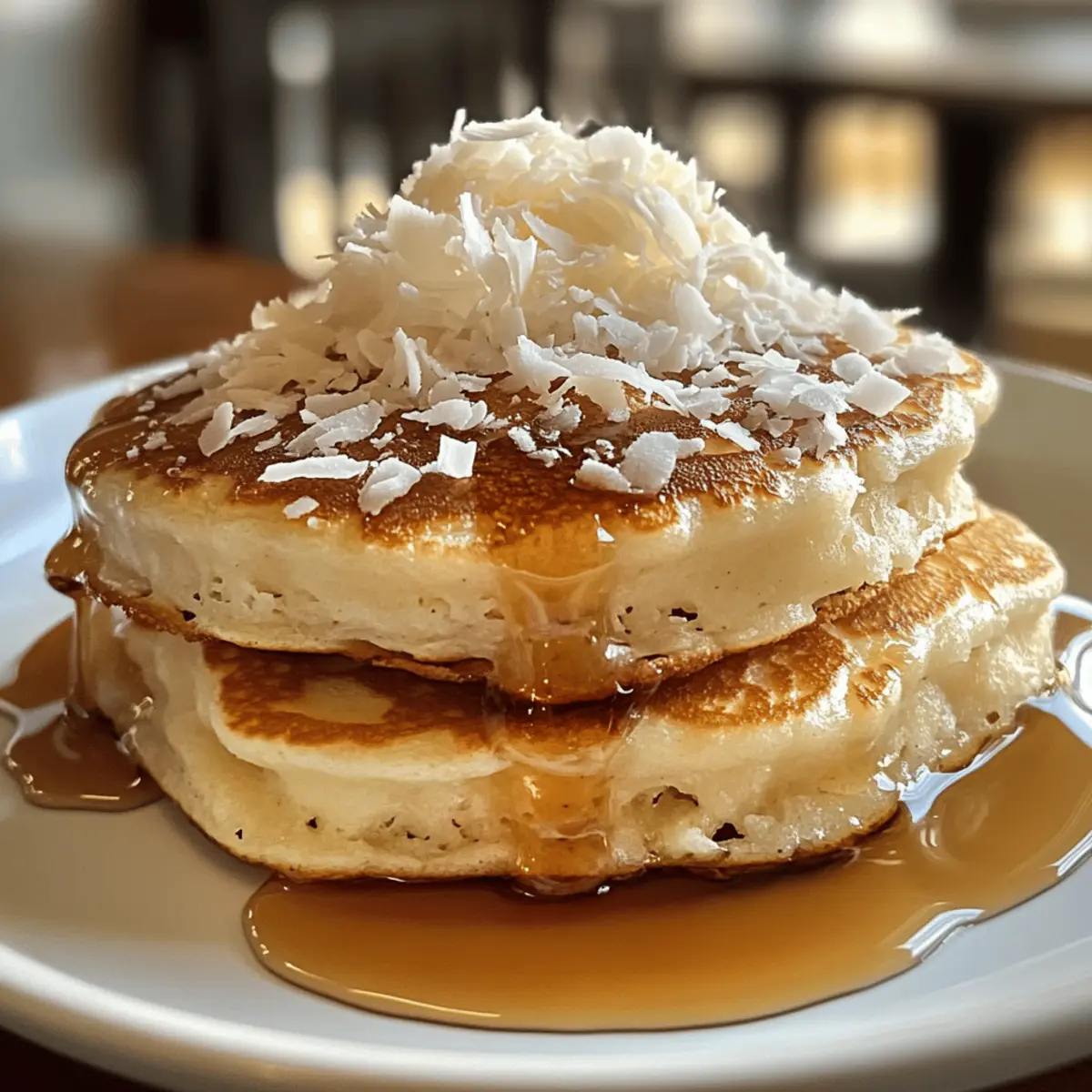 Süße Kokosnusscreme Pfannkuchen für perfektes Frühstück