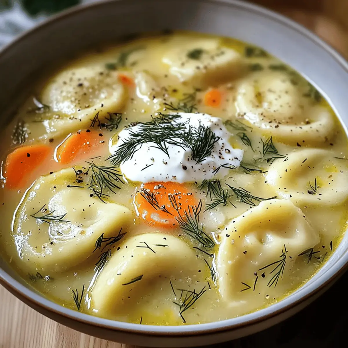 Dill Pierogi Suppe: Herzhaftes Wohlfühlessen für Zuhause