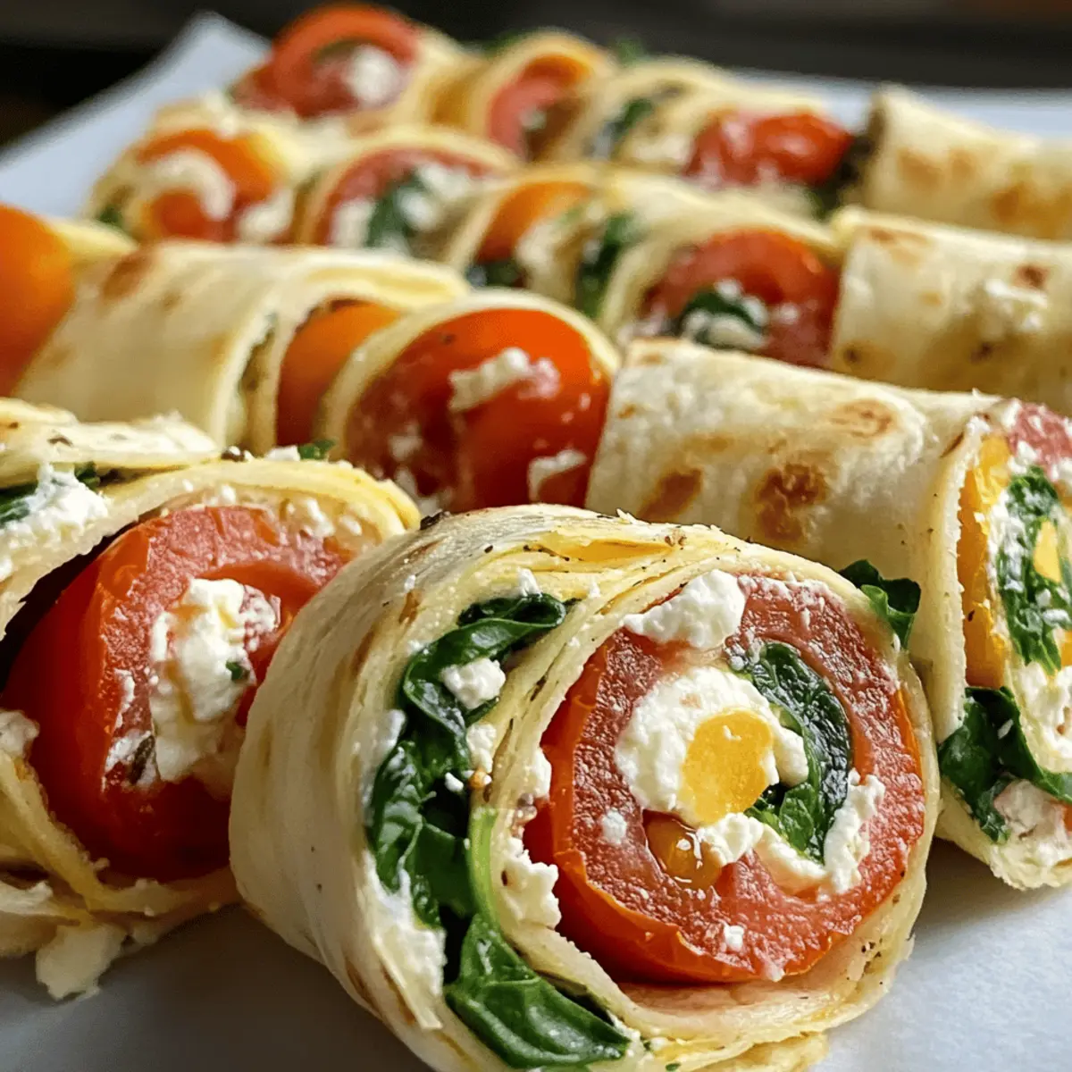 Feta-Röllchen mit Tomaten und Spinat einfach selber machen