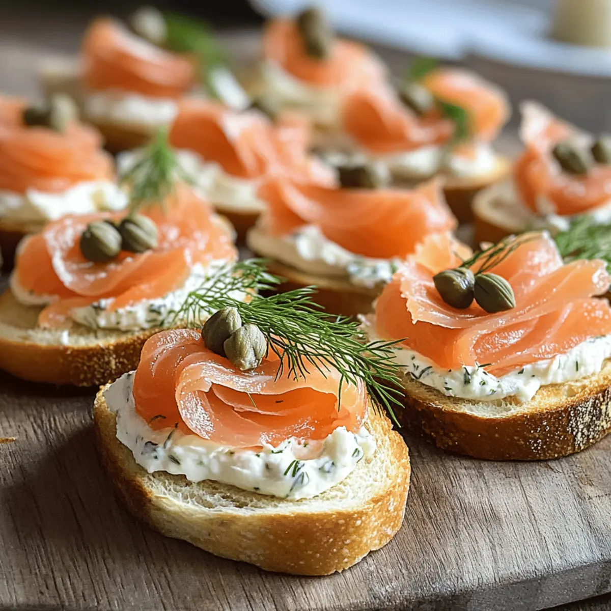 Räucherlachs-Crostini für elegante Appetizer