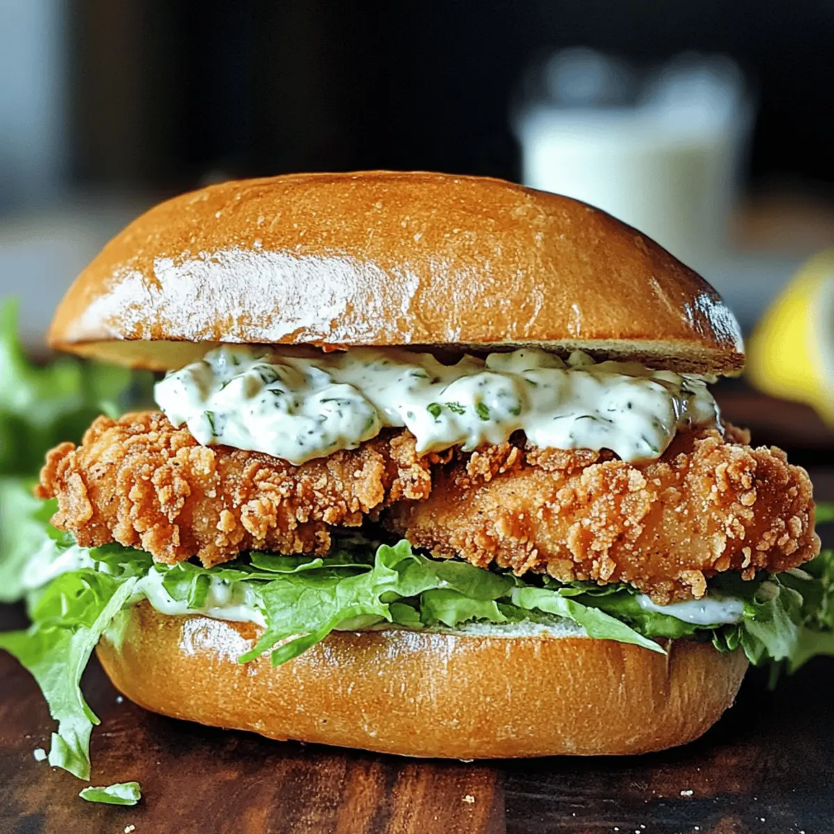 Crispy Chicken Caesar Sandwich für Genuss ohne Reue