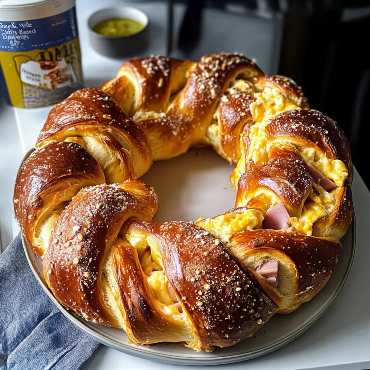 Bayerischer Schinken- und Käsefülle für Brezelkranz