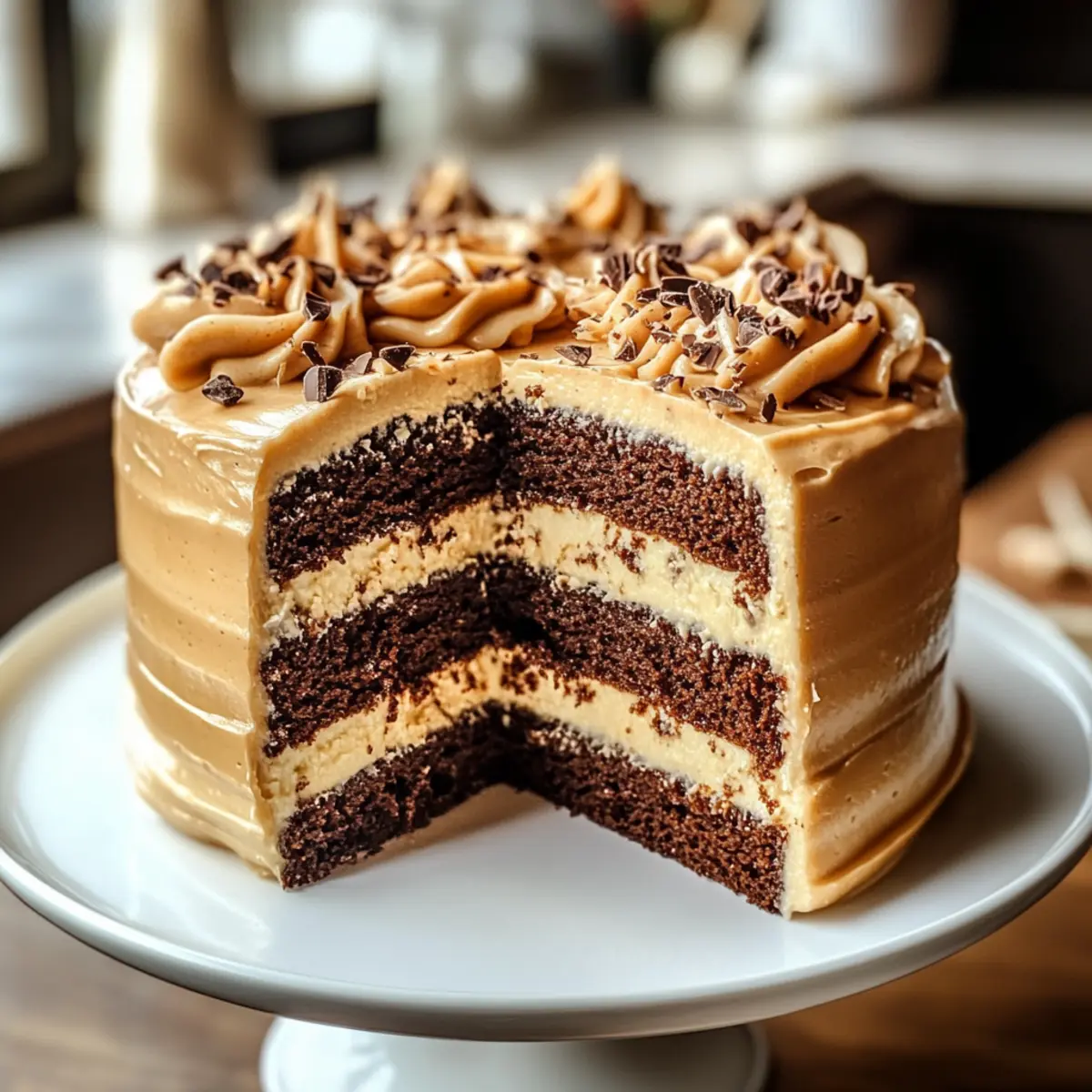 Karamell Kaffee Buttercreme Kuchen für Genussmomente