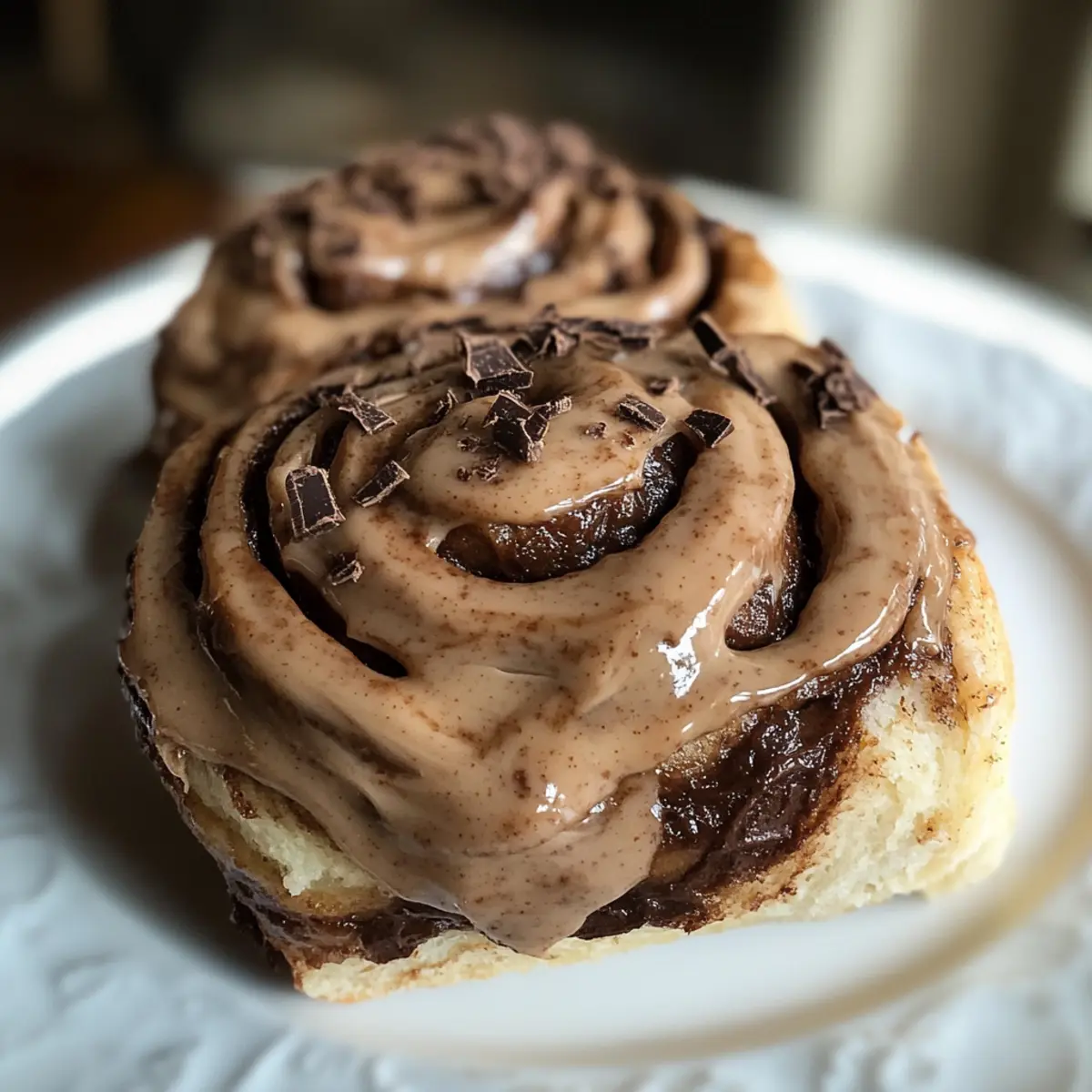 Schokoladen-Zimt-Schnecken mit Espresso-Glasur