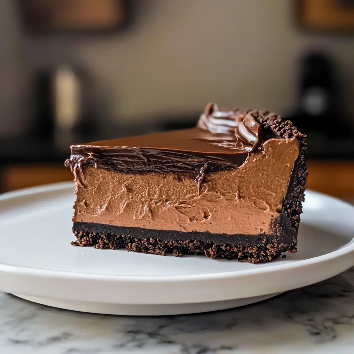 Schokoladen-Ganache-Käsekuchen für Schokoladenliebhaber