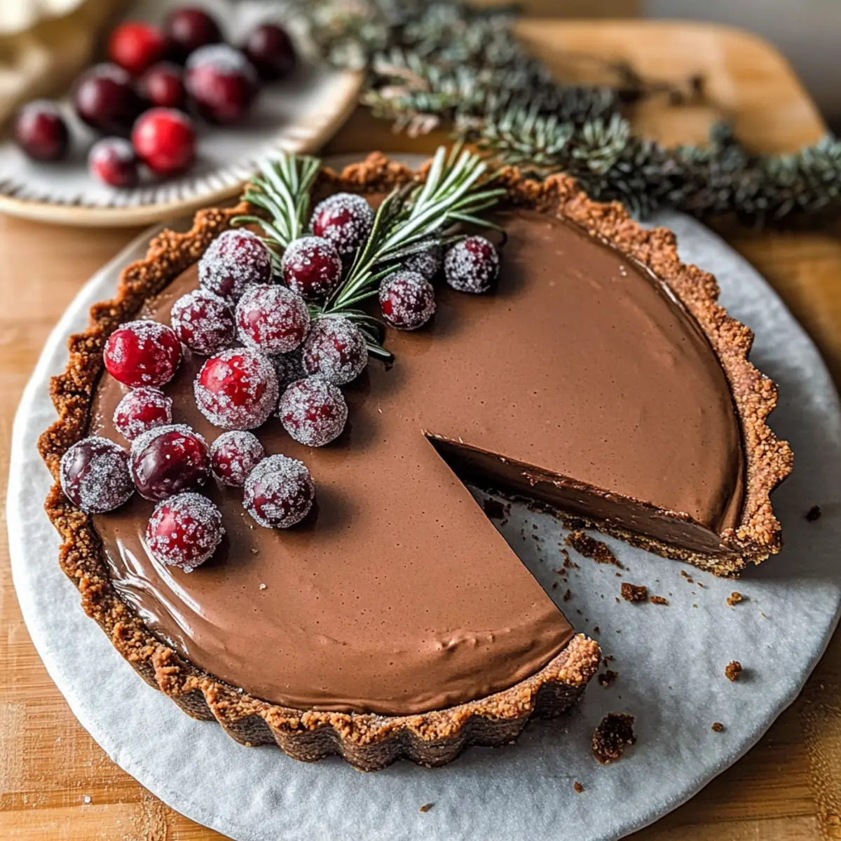 Lebkuchen-Schokoladenmousse-Tarte für die Festtage