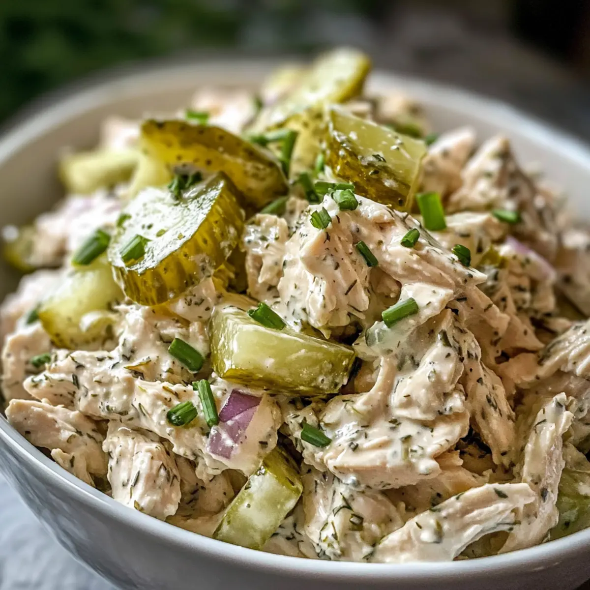 Herzhafter Dill-Gurken-Hühnchensalat für jede Gelegenheit