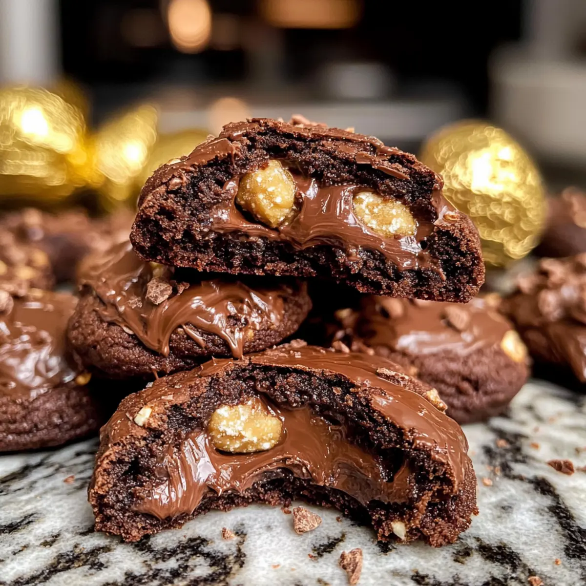Saftige Nutella-Kekse mit Ferrero Rocher Überraschung