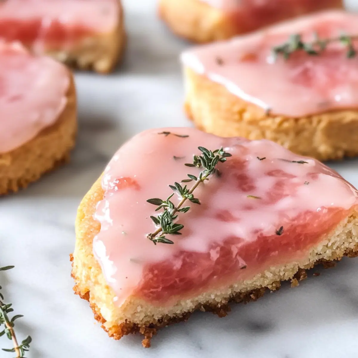 Pink Grapefruit und Thymian vegane Shortbread-Kekse