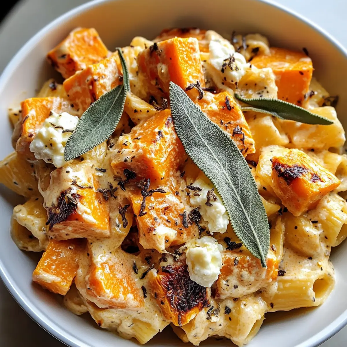 Süßkartoffel Ziegenkäse Salbei Pasta für jede Gelegenheit