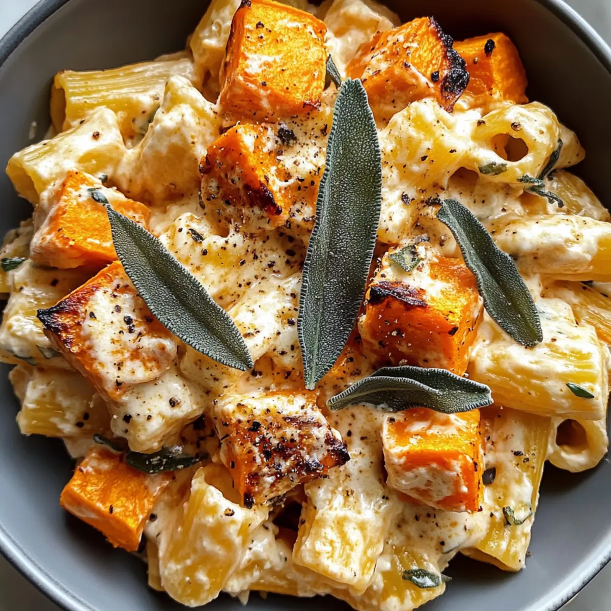 Süßkartoffel Ziegenkäse Salbei Pasta für Genießer