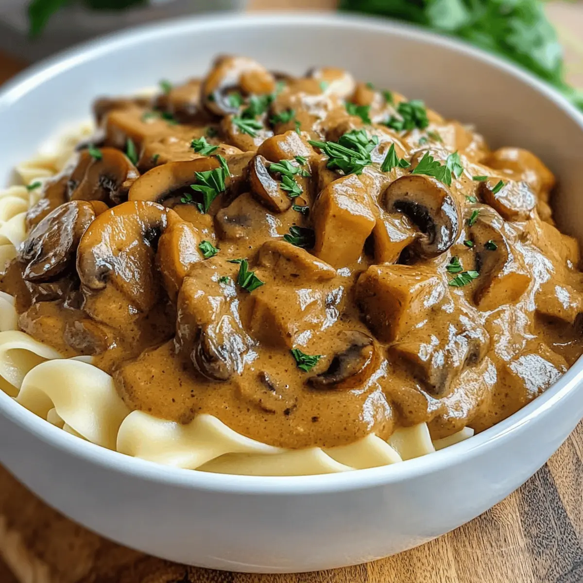 Pilz- und Seitan-Stroganoff für gemütliche Abende