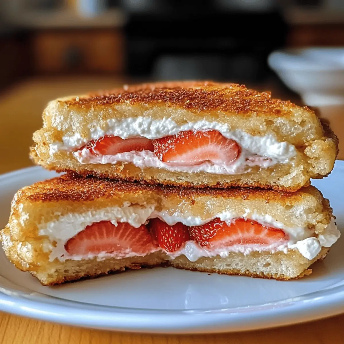 Frittierte Erdbeer-Käsekuchen-Sandwiches einfach gemacht
