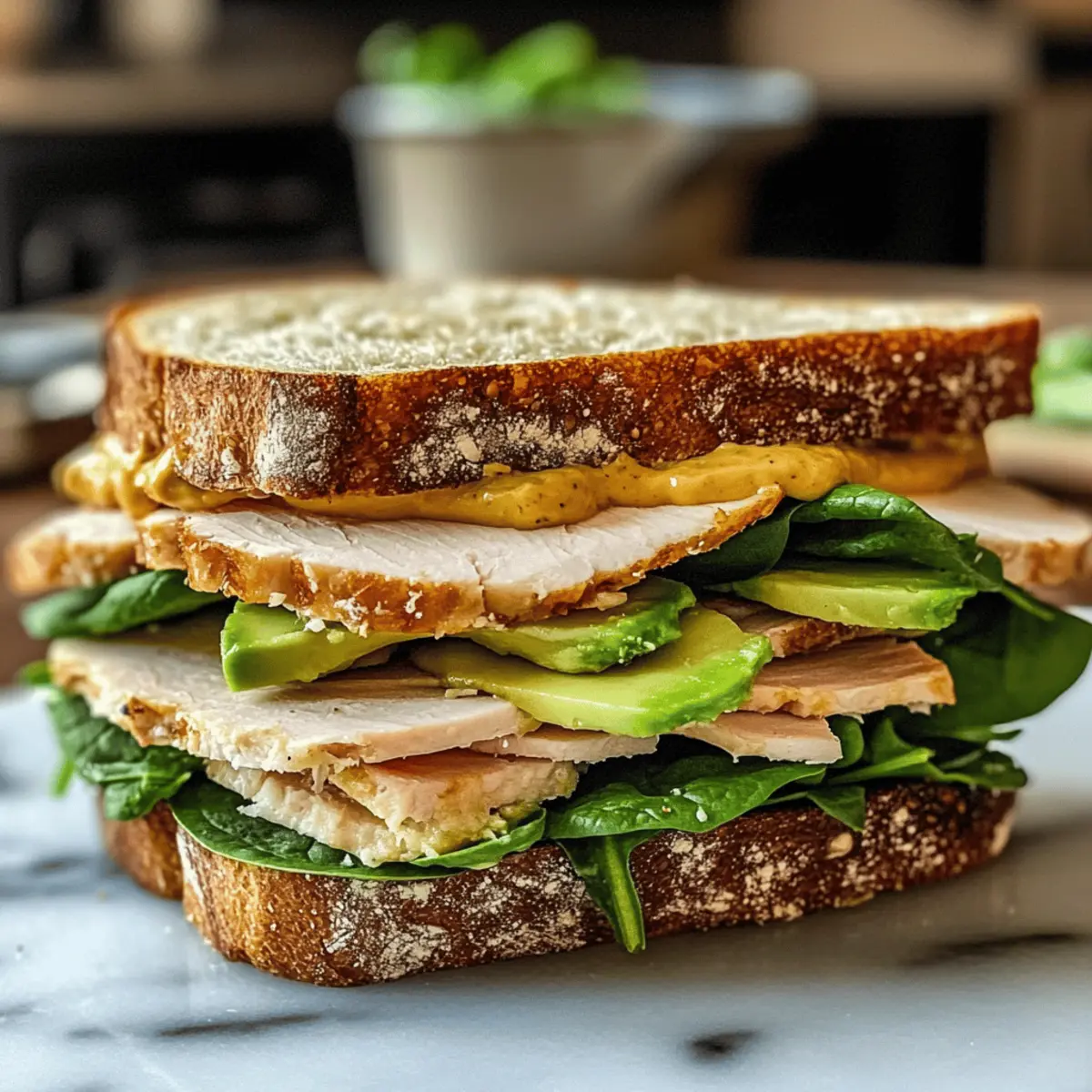 Honig-Senf-Puten-Avocado-Sandwich: Gesund und Lecker