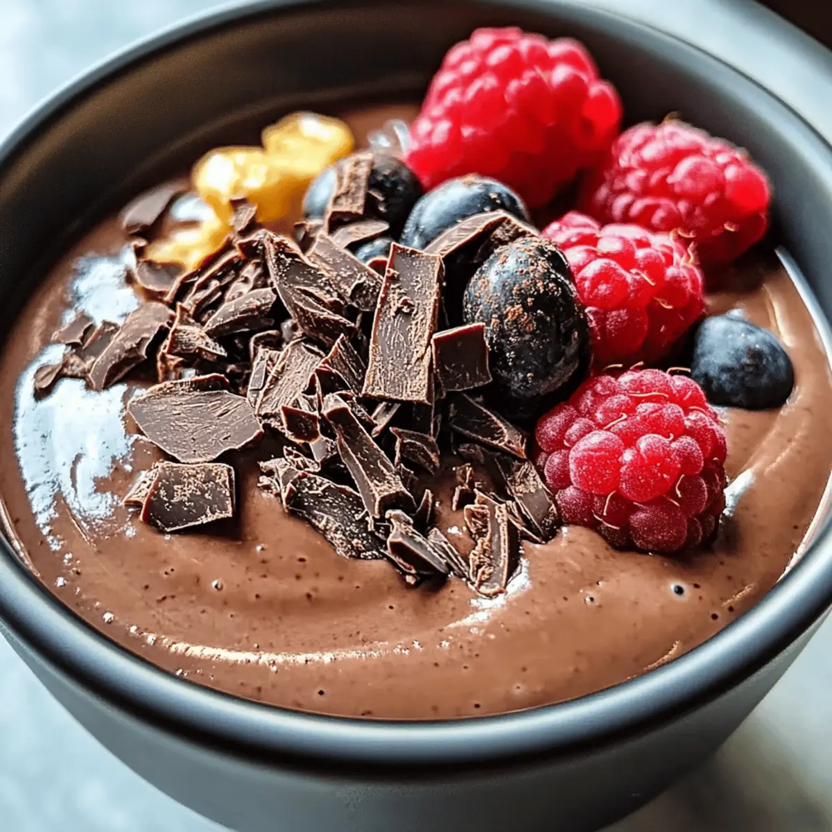 Schokoladenproteinpudding für schnellen Genuss