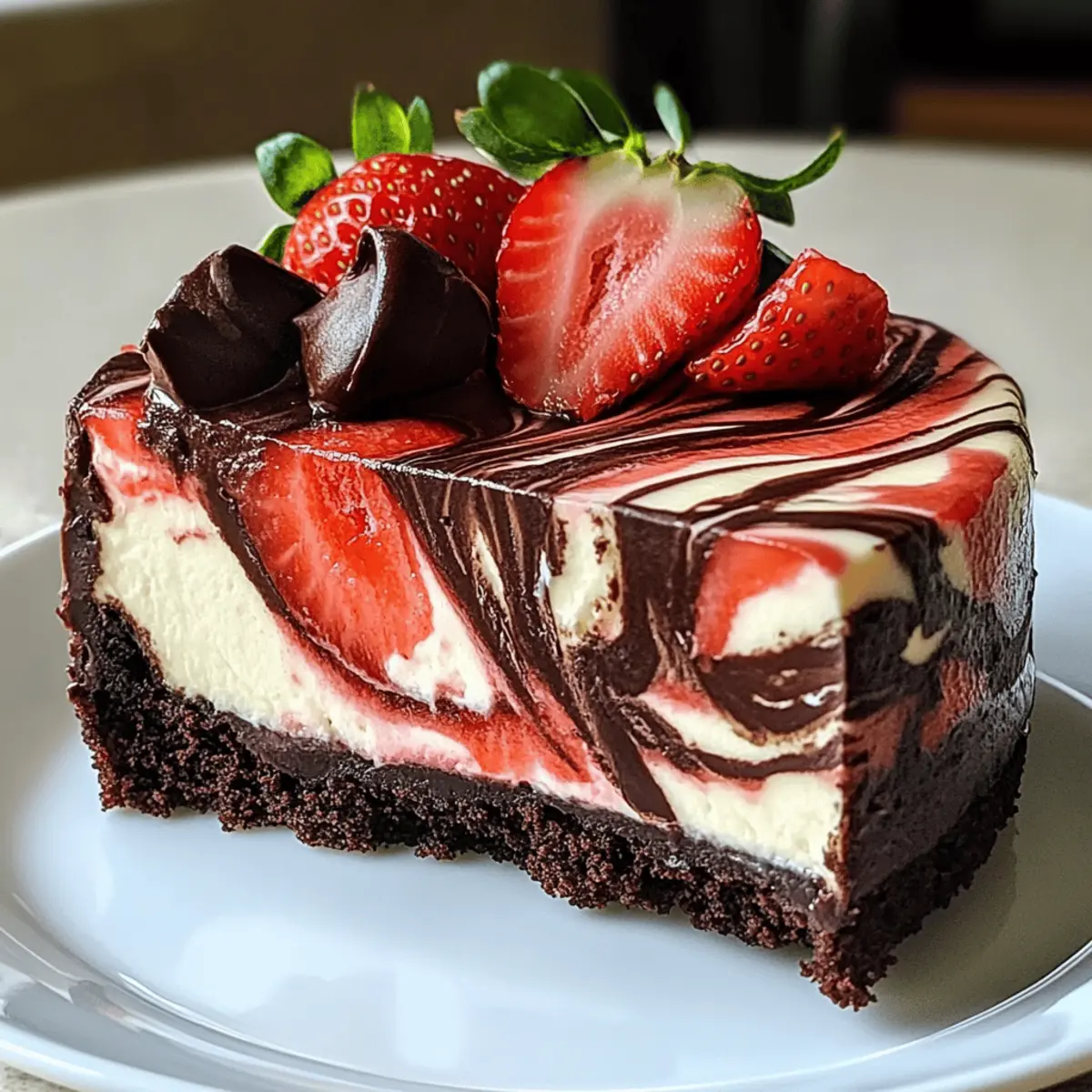 Schokoladen-Erdbeer-Schokoladenkuchen für Genießer