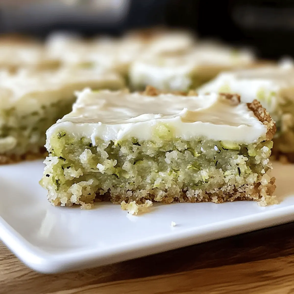 Einfache Zucchini-Riegel mit köstlichem Frischkäse-Frosting