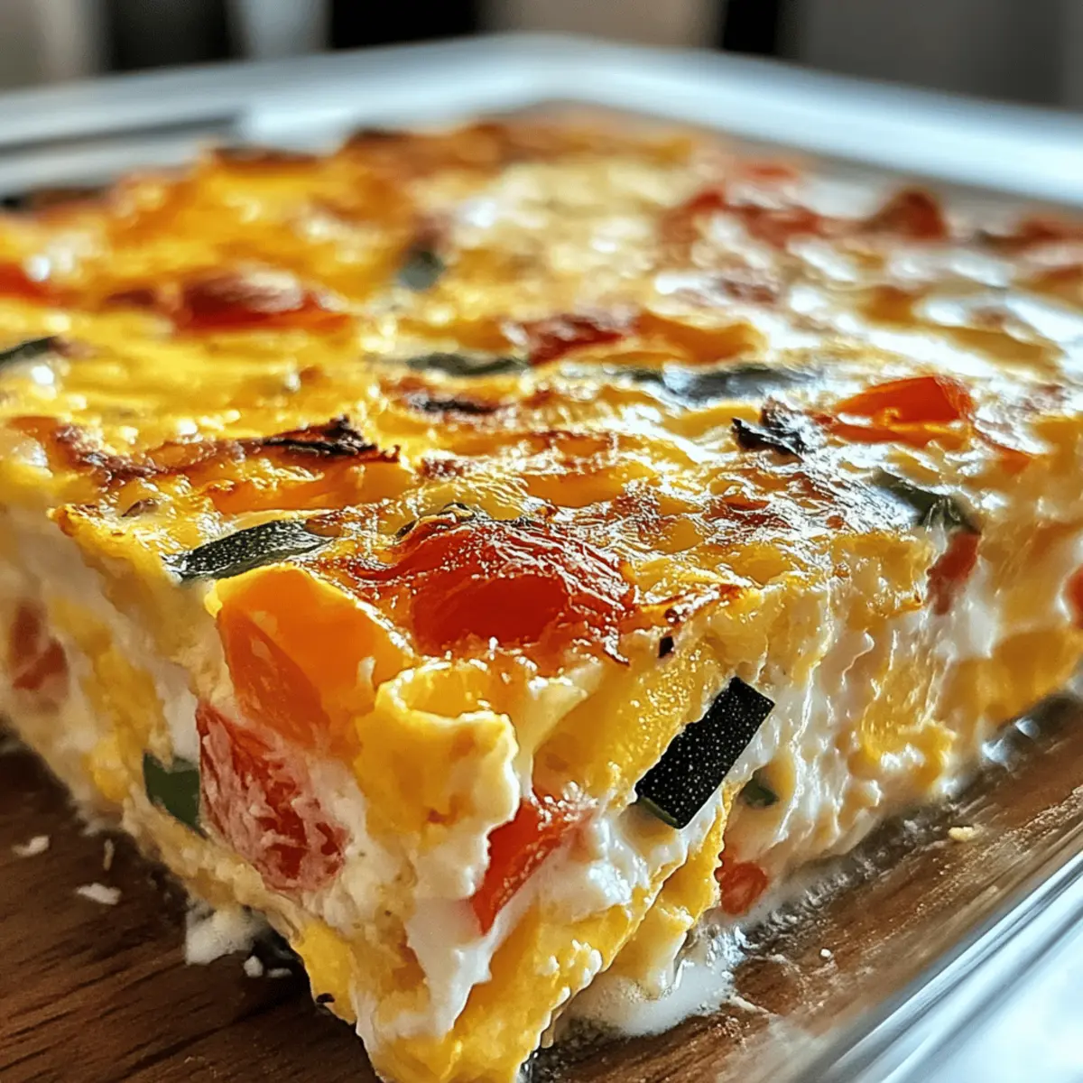 Hüttenkäse-Eierauflauf für ein schnelles Frühstück