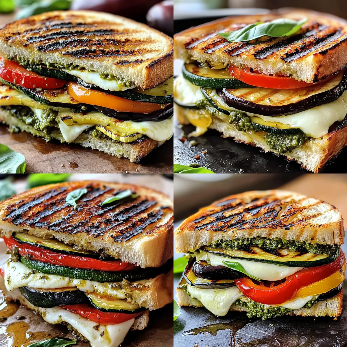 Gegrilltes Gemüse Panini für gesunde Geschmacksexplosion