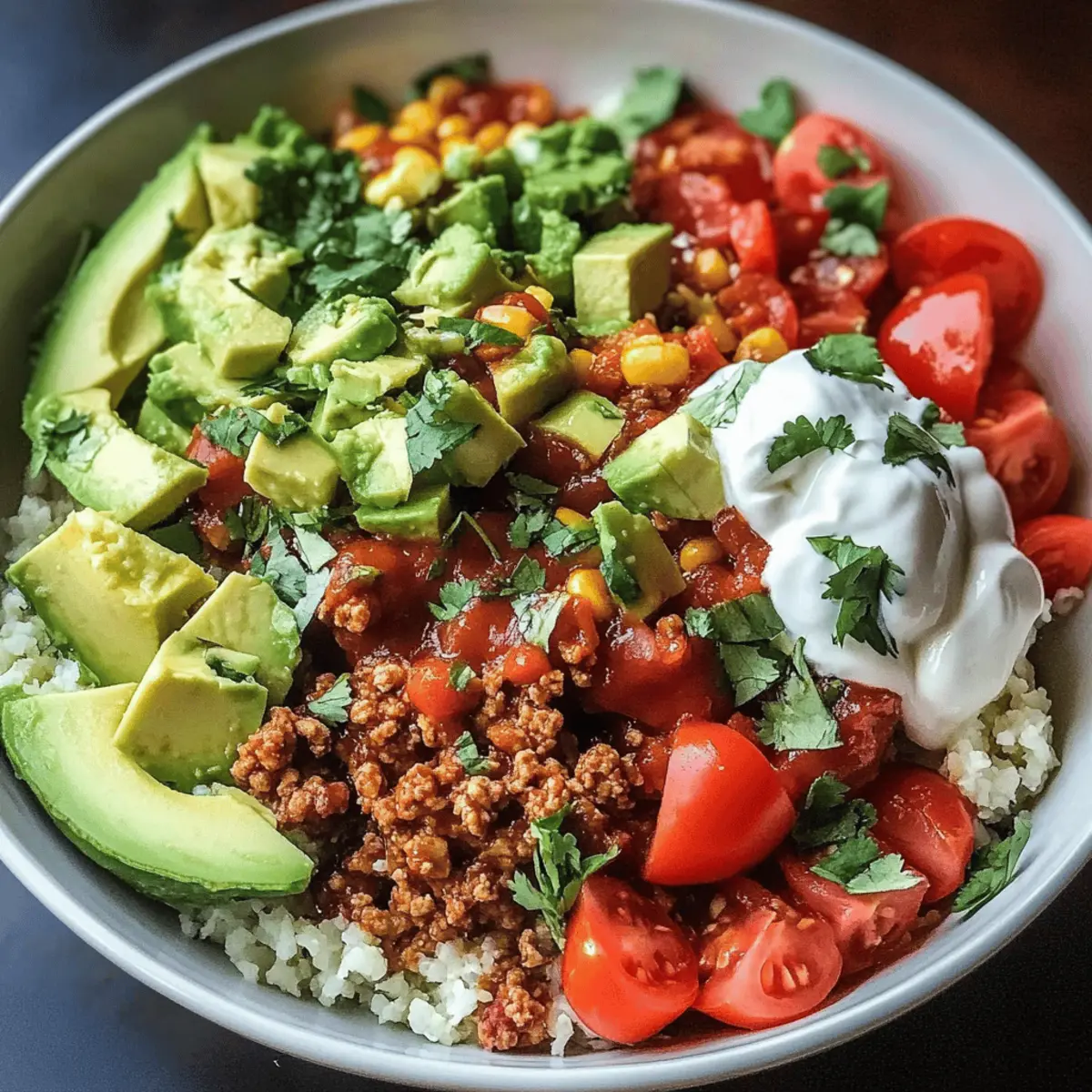 Einfache Low-Carb Burrito-Schüssel für schnelles Kochen