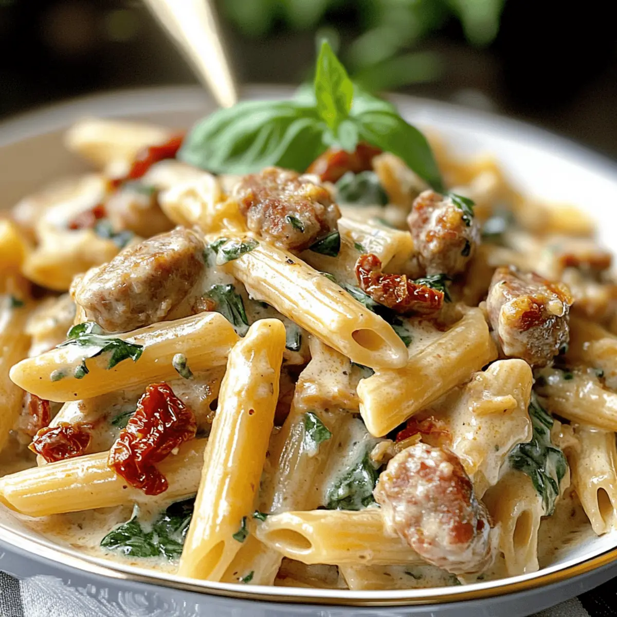 Cremige toskanische Wurstpasta für Genießer