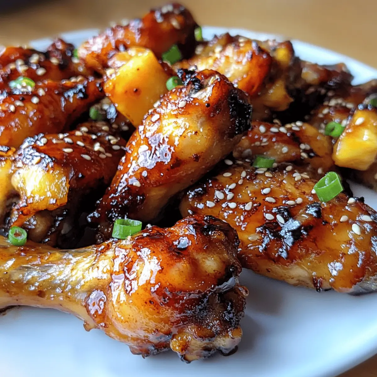 Klebrige Ananas-Teriyaki Hühnchenflügel für jeden Anlass