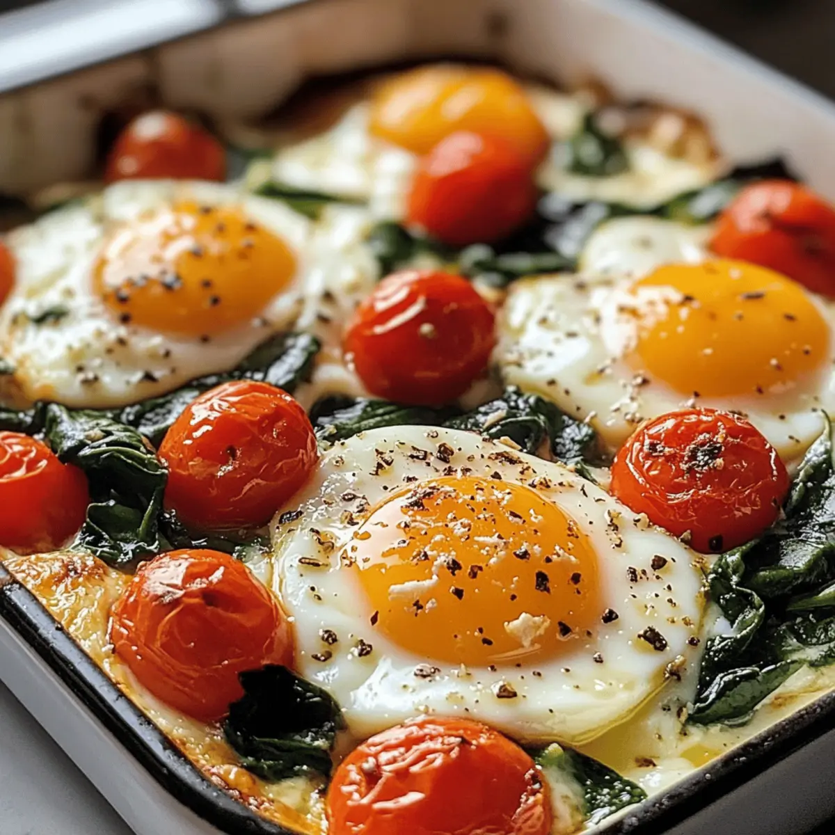 Gebackene Feta-Eier mit Gemüse genießen