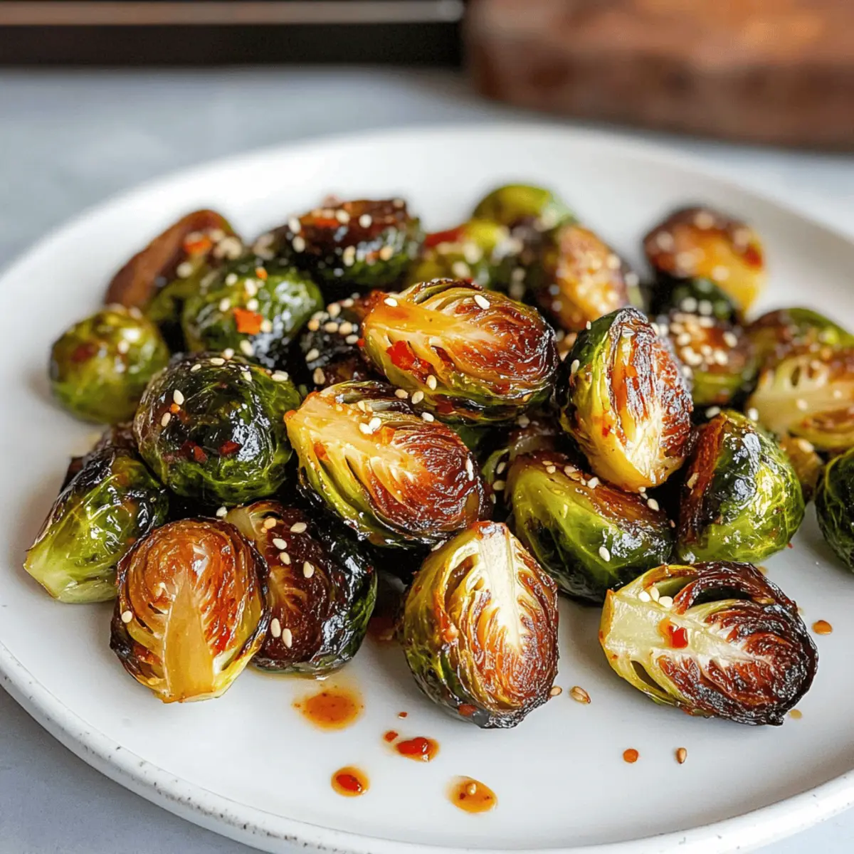 Gochujang Rosenkohl mit süßem Twist