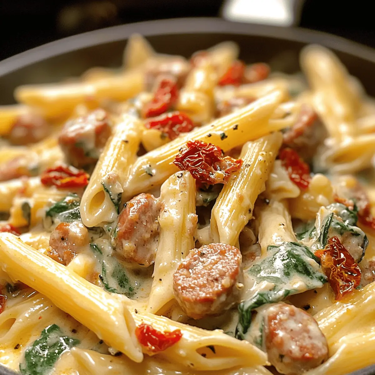 Cremige toskanische Wurstpasta für schnelle Freude