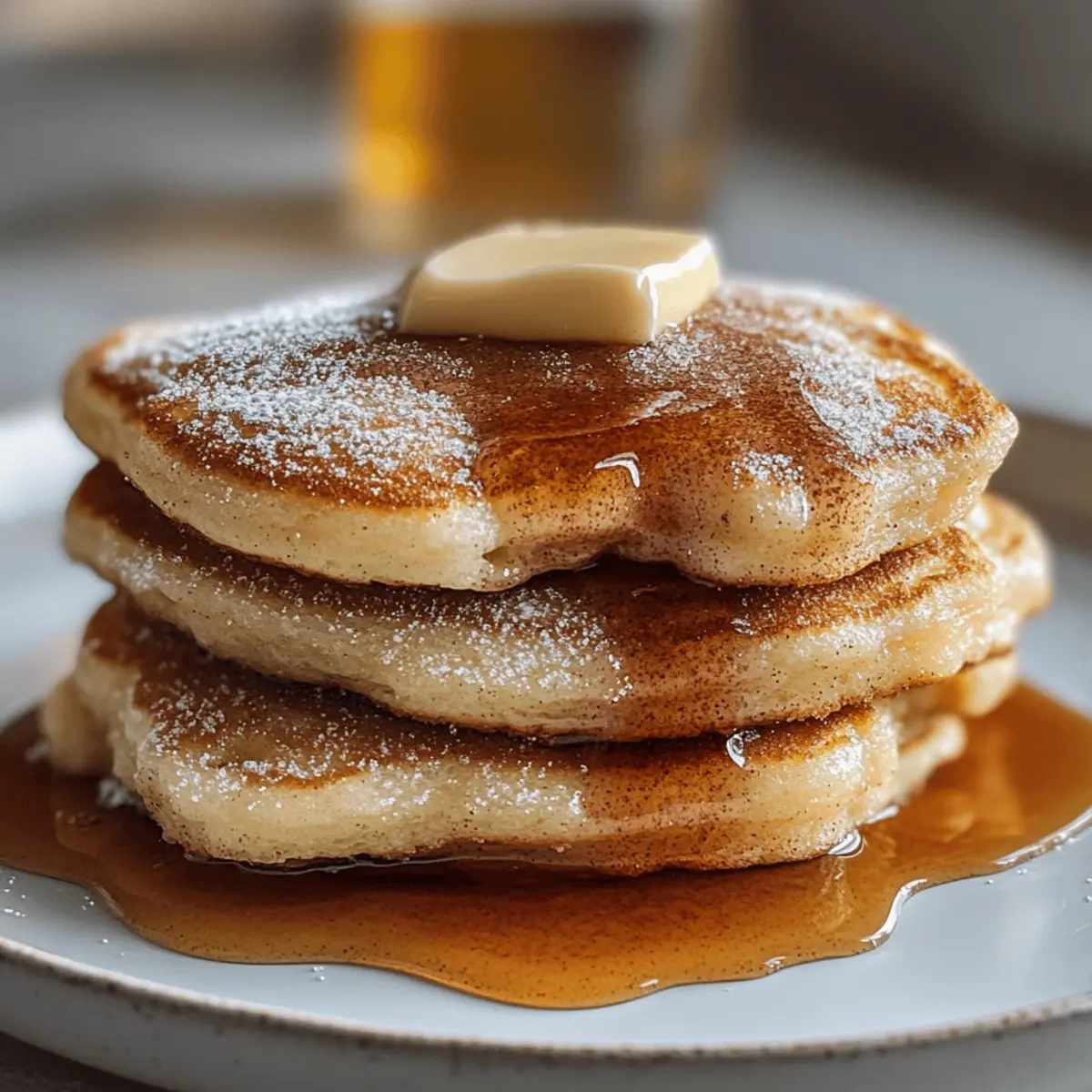 Churros Pfannkuchen für ein süßes Frühstück