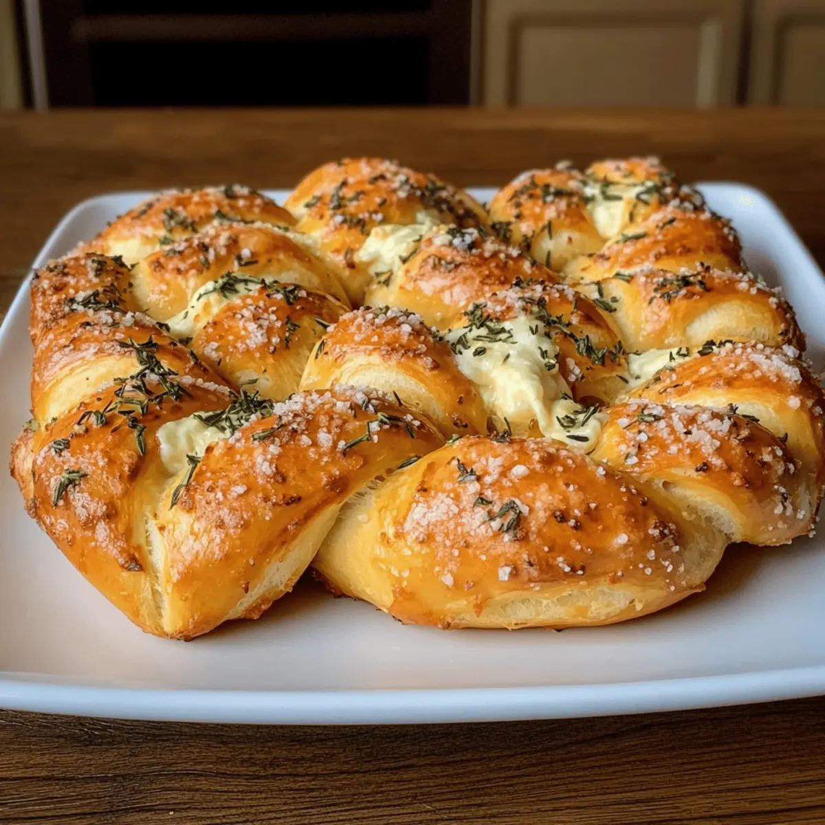 Mozzarella gefüllte Rosmarin Parmesan Brezeln