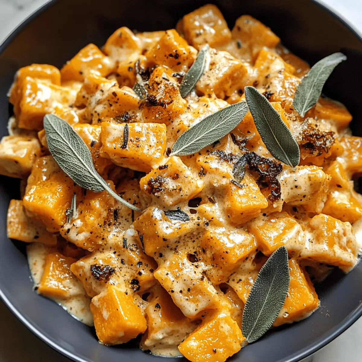 Süßkartoffel Ziegenkäse Salbei Pasta für Gemütliche Abende