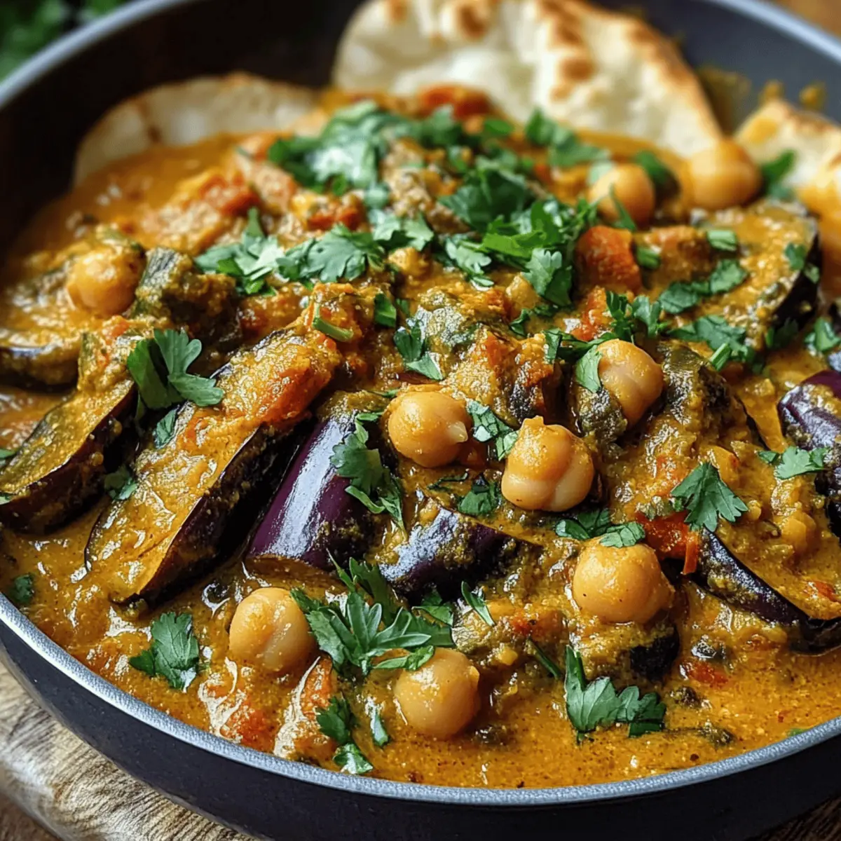 Kichererbsen-Curry-Aubergine – Einfach und Lecker