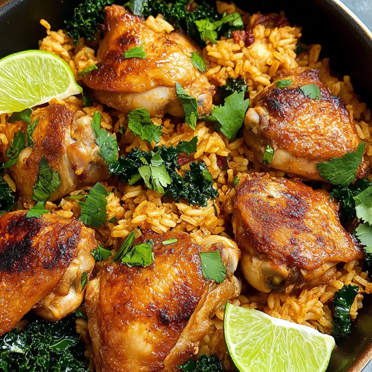 Adobo-Hähnchen und Reis in einem Topf kochen