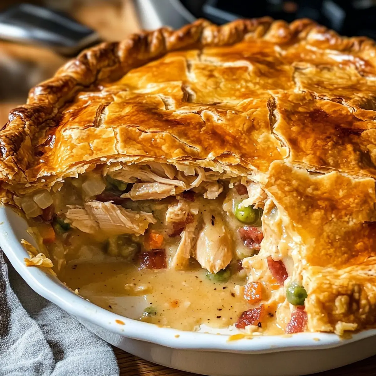 Hähnchen und Speck Kuchen für echten Genuss