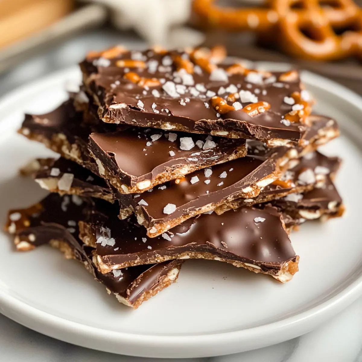 Schokoladenbrezel-Dattelschokolade für Naschkatzen