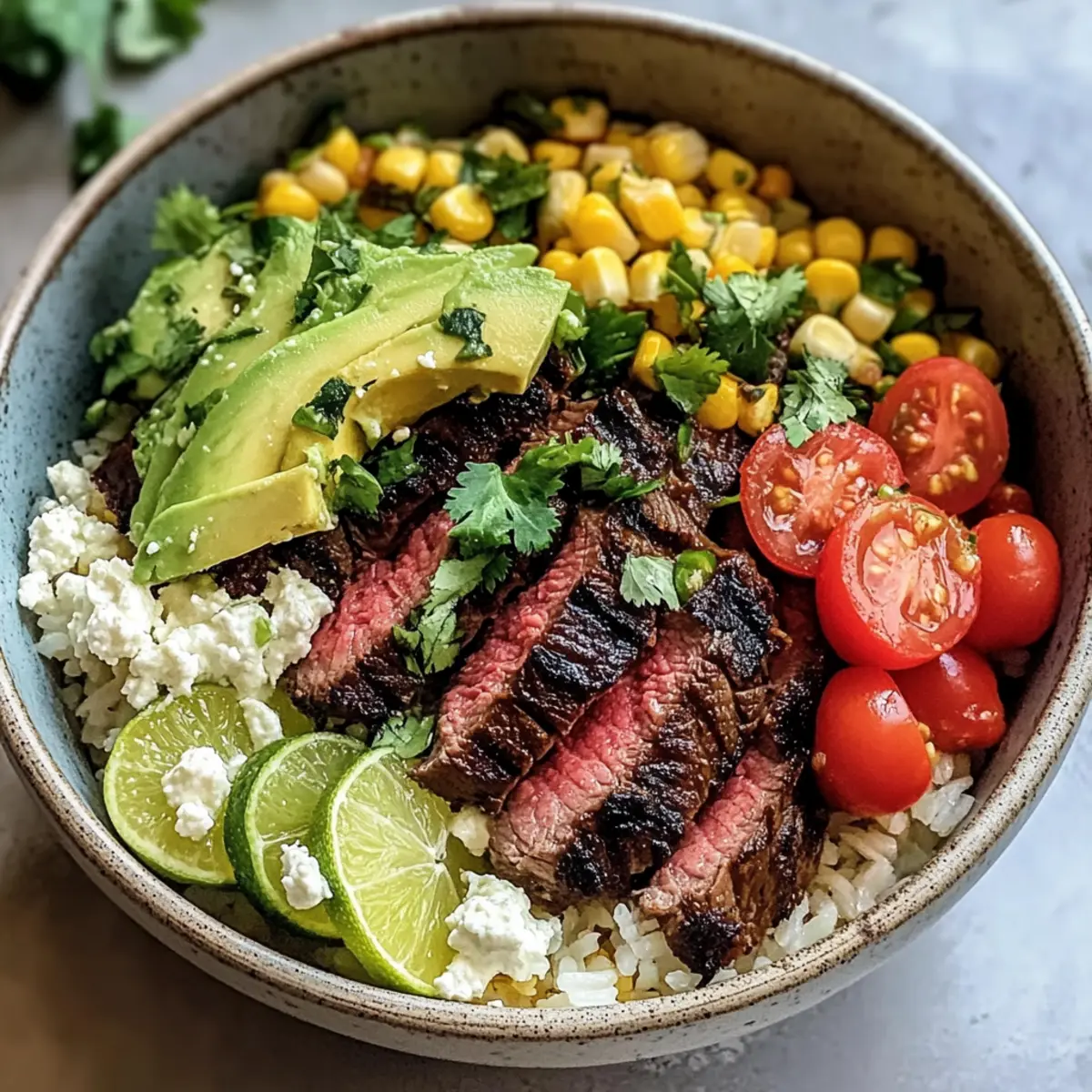 Koriander Limetten Steak Schalen für Eilige Genussmenschen