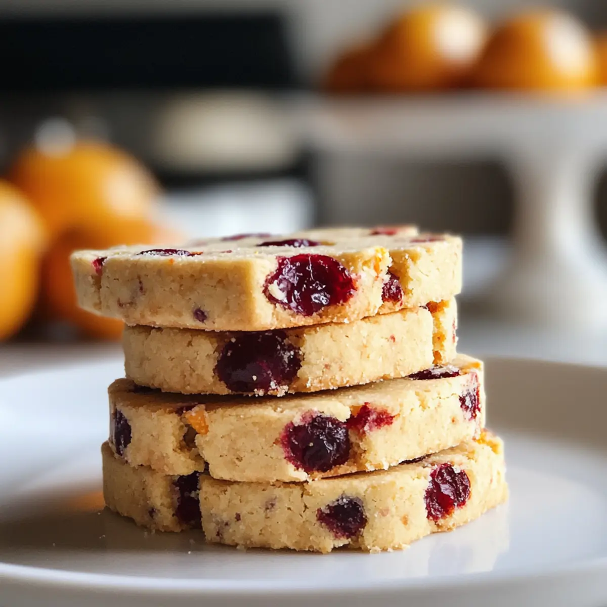 Cranberry-Orange-Buttergebäck-Kekse für Feste