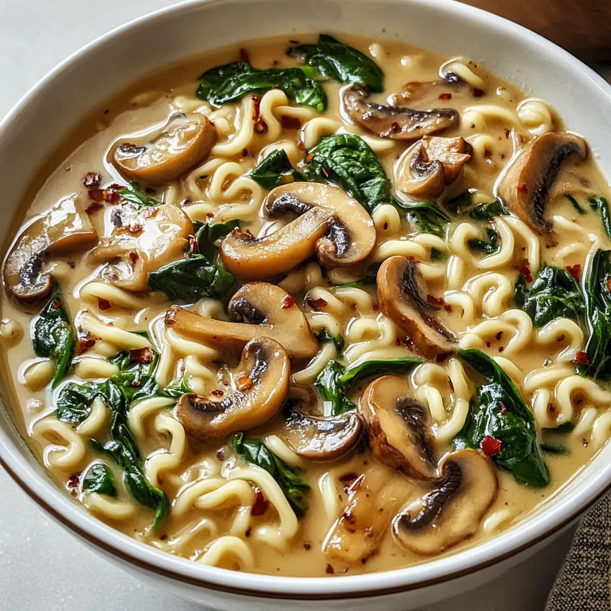 Cremige Pilz Vegane Ramen in 15 Minuten
