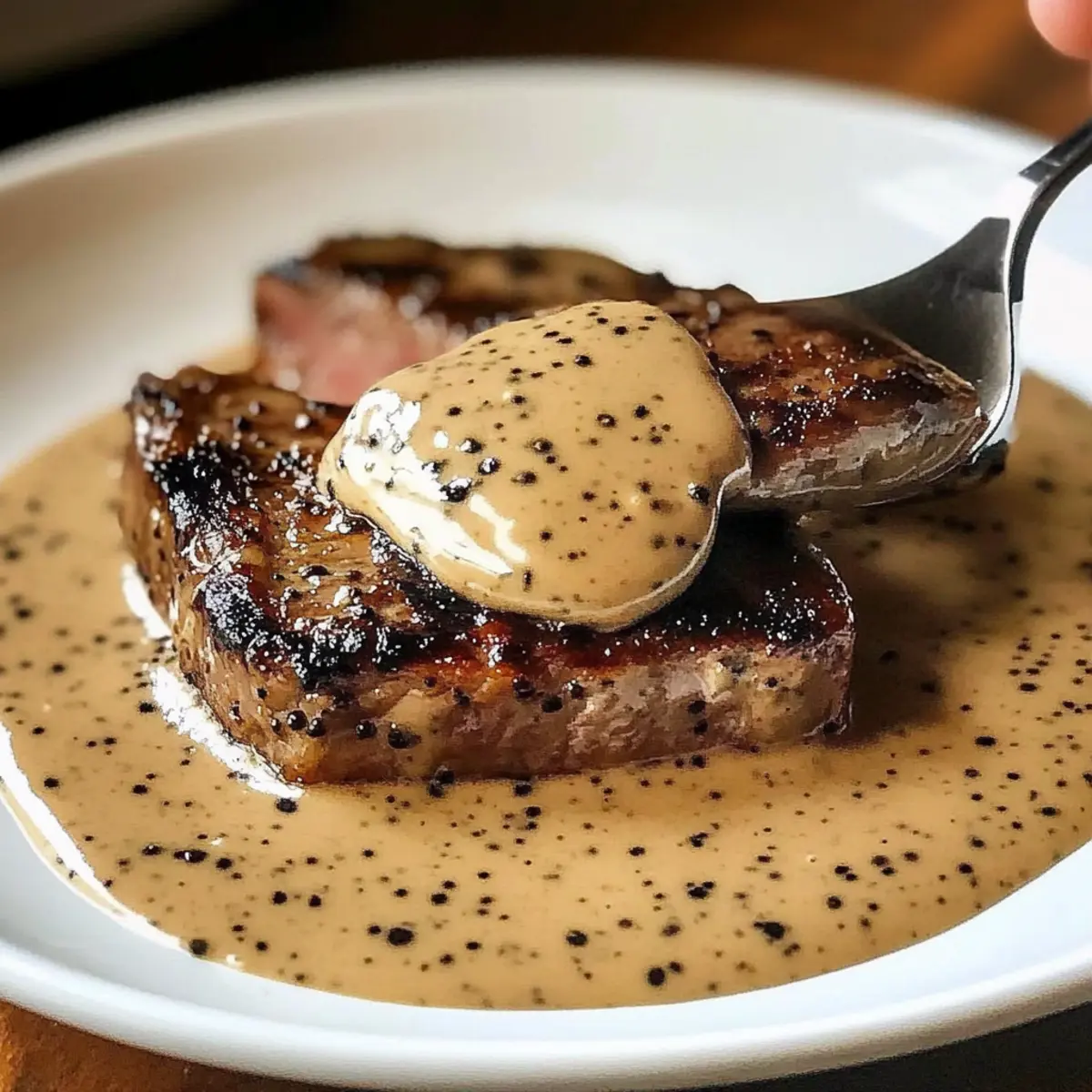 Cremige Pfefferkornsauce für Steakliebhaber