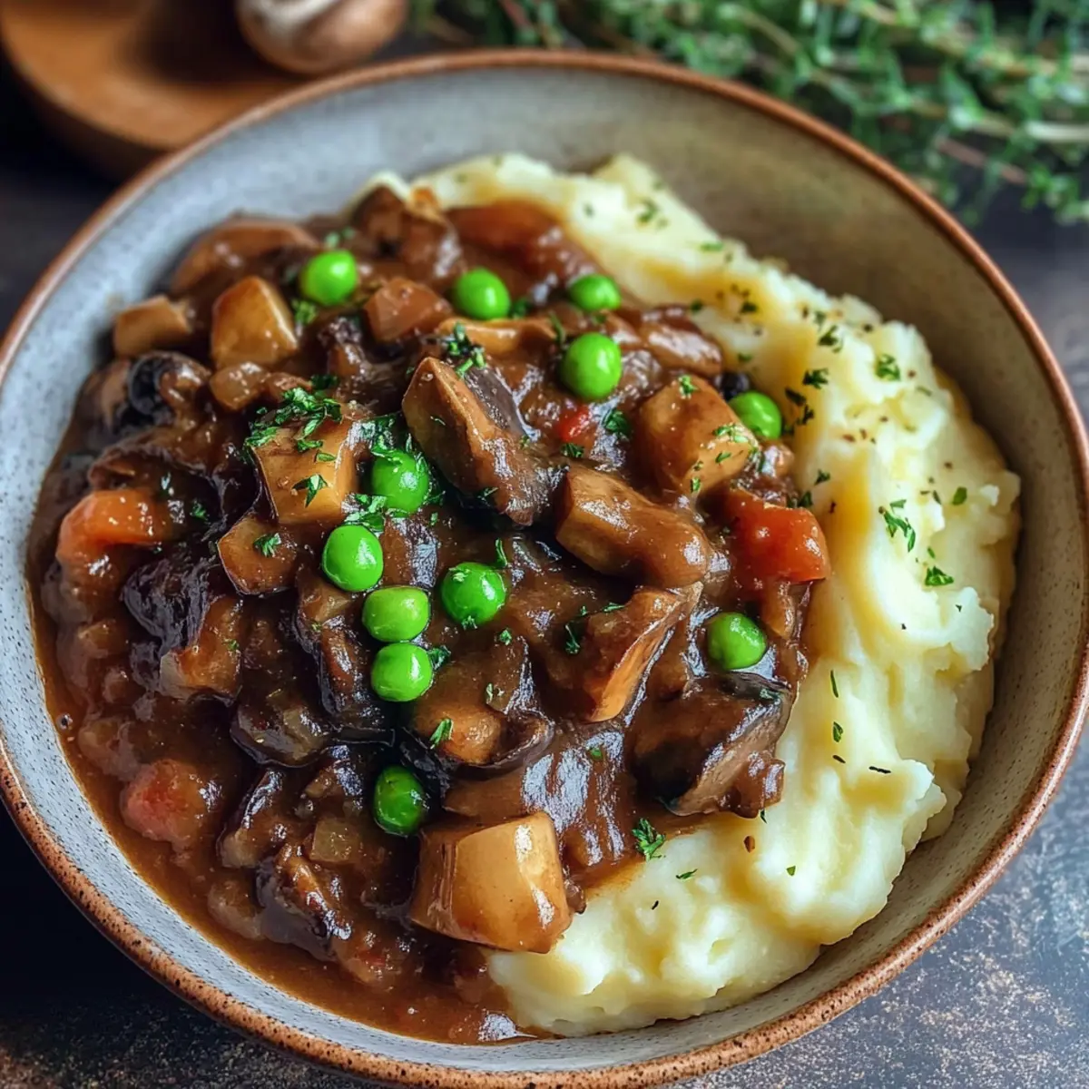 Herzhaftes Pilz-Gulasch Bourguignon für Genießer