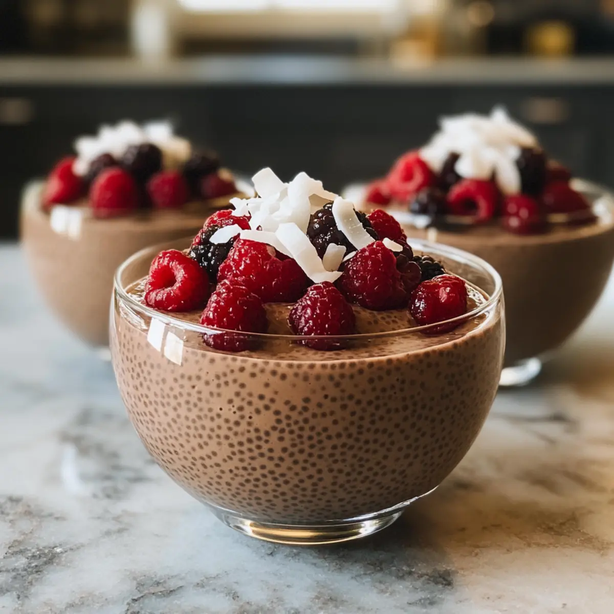 Heiße Schokolade Chia Pudding für gesunde Genussmomente